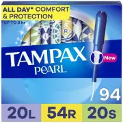 Tampax Pearl Tampons Multipack Light/Regular/Super Absorbency with Leakguard ...