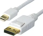 Astrotek 20 Pins Mini DisplayPort DP to DisplayPort DP Cable, White, 1 Meter
