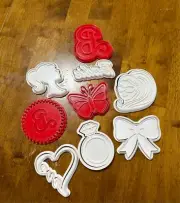 Barbie cookie cutters/stamps/Barbie set of 9 cookie cutters stamps