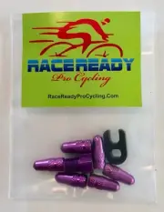 Alloy Presta Valve Caps 6.. + Valve Core Tool + Presta Adapter...MTB....Purple