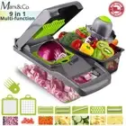 Vegetable Chopper Slicer Grater Spiralizer Kitchen Fruit Cutter Container New