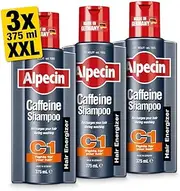 [Alpecin] C1 Caffeine Shampoo 3x 375ml | Hair Energizer Supports Natural Hair Growth | Shampoo for Stronger and Thicker Hair