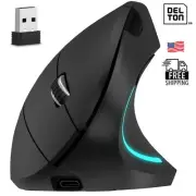Delton S12 test Wireless Rechargeable Ergonomic Computer Mouse - Black