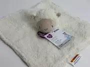 NWT Parents Choice Ivory Sherpa Lamb Sheep Satin Plush Baby Security Blanket Toy
