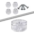 Mirror Wall Hanging Fixing Kit Frameless Clips Mirror Mounting Hanging Plastic
