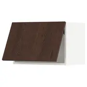 METOD wall cabinet horizontal, white/Sinarp brown, 60x37x40 cm