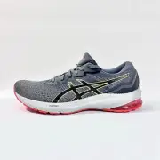 Mens ASICS GT-1000 11 Sheet Rock Black Athletic Shoes, Grey Orange, Size 10