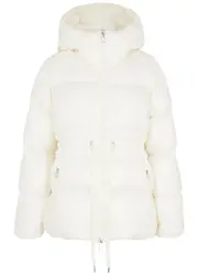 Moncler Taleve Hooded Quilted Shell Jacket - Off White - 1 (UK 10 / S) 1 (UK 10 / S)