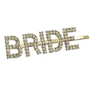 Sparkling Silver Rhinestone BRIDE Hair Clip