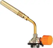 EZONEDEAL Gas Torch Butane Burner Welding Gas Torch Flame Gun Brazing Flamethrower Outdoor Camping BBQ Portable Soldering Heat Gun Propane Torch-Golden