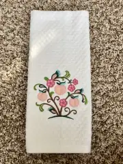 Peach Tree Embroidery Kitchen Hand Towel