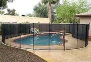 VINGLI Pool Fence 4Ft x 48FtSwimming Pool Fence in Ground Pool Safety Fencing, Black