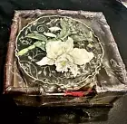 4 Botanical Beauty Polystone Coasters & Holder Interior Accents Each Different
