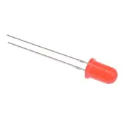 10 x Red Flashing 5mm Diffused LED 1.8Hz 330mcd