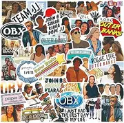 Outer Banks Stickers Pack, 50Pcs US TV Series Vinyl Waterproof Sticker Decals for Water Bottle,Skateboard,Laptop,Phone,Journaling,Scrapbooking for Kids Teens Adults for Party Supply Favor