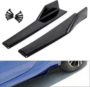 BEBODOFI 2Pcs 18" Universal Side Skirts, 45cm Left/Right Carbon Fiber Pattern PP Side Skirt Protection Extension Rocker Splitter Diffusers