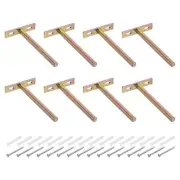 10Pcs 5 Inch Wall Mounting Floating Shelf Bracket Blind Shelf Support, Bronze