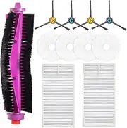 LOOHAOC Accessory Set for Eureka J12 Ultra Robot Vacuum-1 Main Brush,2 HEPA Filters,4 Mop Cloths,4 Side Brushes