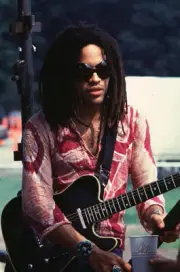 Lenny Kravitz at Lenny Kravitz in Concert at Arrowhead 1991 at Arr - Old Photo 1