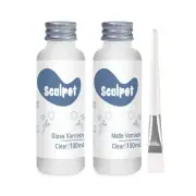 Air Dry Clay Glaze Kit, 2 x 100ml Gloss Matte Clay Varnish Sealant, Water Pro...