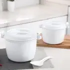 Rice cooker for microwave charcoal Mini White And Yellow