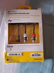 Scosche - AUX Connect Premium AUX to RCA Audio Cable - Black