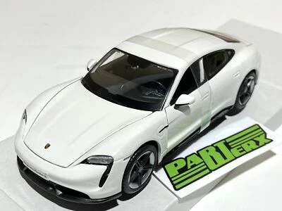 Porsche Taycan Turbo S White 1:24 Model Car Toy Childs Kids Dads Christmas Gift