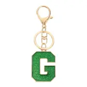 Initial Letter Keychain, A-Z Alphabet Keyring Letter g Metal Key Chain, Green