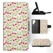 FLIP CASE FOR SAMSUNG GALAXY|RED CHERRIES FRUIT PATTERN #1