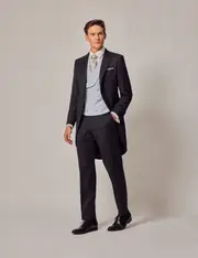 Hawes & Curtis Charcoal Italian Wool Morning Suit | 1913 Collection Size: One Size