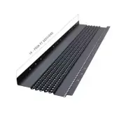 Gutter Guard by Gutterglove All-Aluminum Snap/Lock-In Black, Self-Tapping Screws