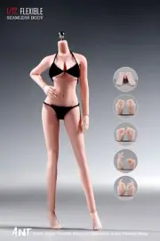 1/12 Female Mid Bust Super Flexible Suntan Seamless Body For 6"Action Figure Toy