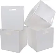 [Rinboat] 20 Litres Collapsible Storage Cube with Handles, Set of 4 Plastic Foldable Cube Storage Basket