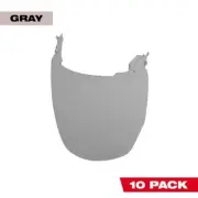 Milwaukee Tool 48-73-1447 Gray Full Face Shield Replacement For Helmet 10 Pc