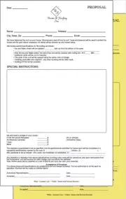 Printed 2-Part Carbonless Forms, Legal Size 8.5 x 14, Custom NCR Sets, black ink