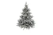 Urban 7 Ft Evergreen Fir Tree with Snow Green WHT Decorative Seasonal Decor
