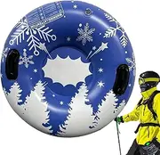 Inflatable Snow Tube, Thickened Heavy Duty Snow Tube with Handles, Winter Snow Sled,Thickening Snow Sled, Inflatable Sledge for Winter Outdoor Sledding