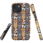 For iPhone 15 Case, Shielding Cover, Seamless Cats