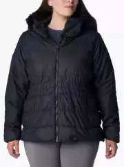 Columbia Omni-Heat Sparks Lake II Faux Fur Hooded Black Jacket Womens Size-1X