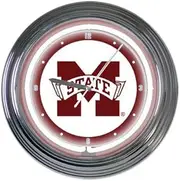 Mississippi State 15" Neon Clock