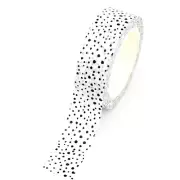 Black Confetti Polka Dot Washi Tape,Planner, Wrapping, Scrapbooking 1.5cm x 10m