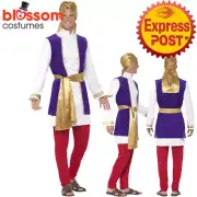 CA172 Arabian Prince Shiek Aladdin Desert Sultan Arab Night Fancy Dress Costume