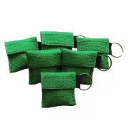 50pcs/lot First Aid CPR Face Shield Rescue Mask One Way Valve For Training Green
