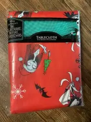 Vinyl Tablecloth The Nightmare Before Christmas 70” Round Jack Skellington Red