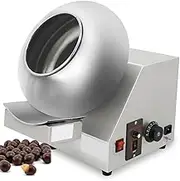 PP-Kic Commercial Stainless Steel Sugar Coating Machine, Chocolate Polishing Machine, Snack Powder Coating Machine, Sugar Ball Grinder, with Coating Drying Function, 110V-220V
