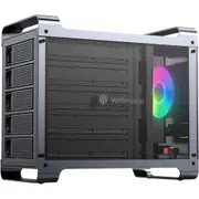 Yottamaster Defender 5 Bay NoN-RAID RGB External Hard Drive Enclosure - Aluminum [Yottamaster-DF5U3-AU-GY]