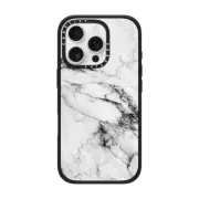 iPhone 16 Pro Impact Case MagSafe Compatible Black and White Marble
