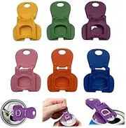 Easy Tab Opener & Drink Protector, Soda Can Opener and Cover, Soda Protector, Pull The Ring to Open, Colorful Manual Can Tab Opener Tool for Beer, Soda, Drink, Coke, Aluminum Beverage(6PC)