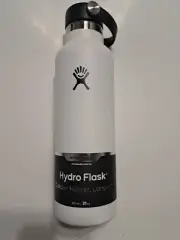 Hydro Flask Water Bottle Standard Mouth Wide Mouth Leakproof Flex Cap White