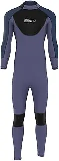 Sikma Men’s Wetsuit 3mm Neoprene Surfing Diving Suit Full Sleeves Back Zip Full Body Suit Flexible and Comfortable Perfect for Swimming, Scuba Diving, Snorkeling
